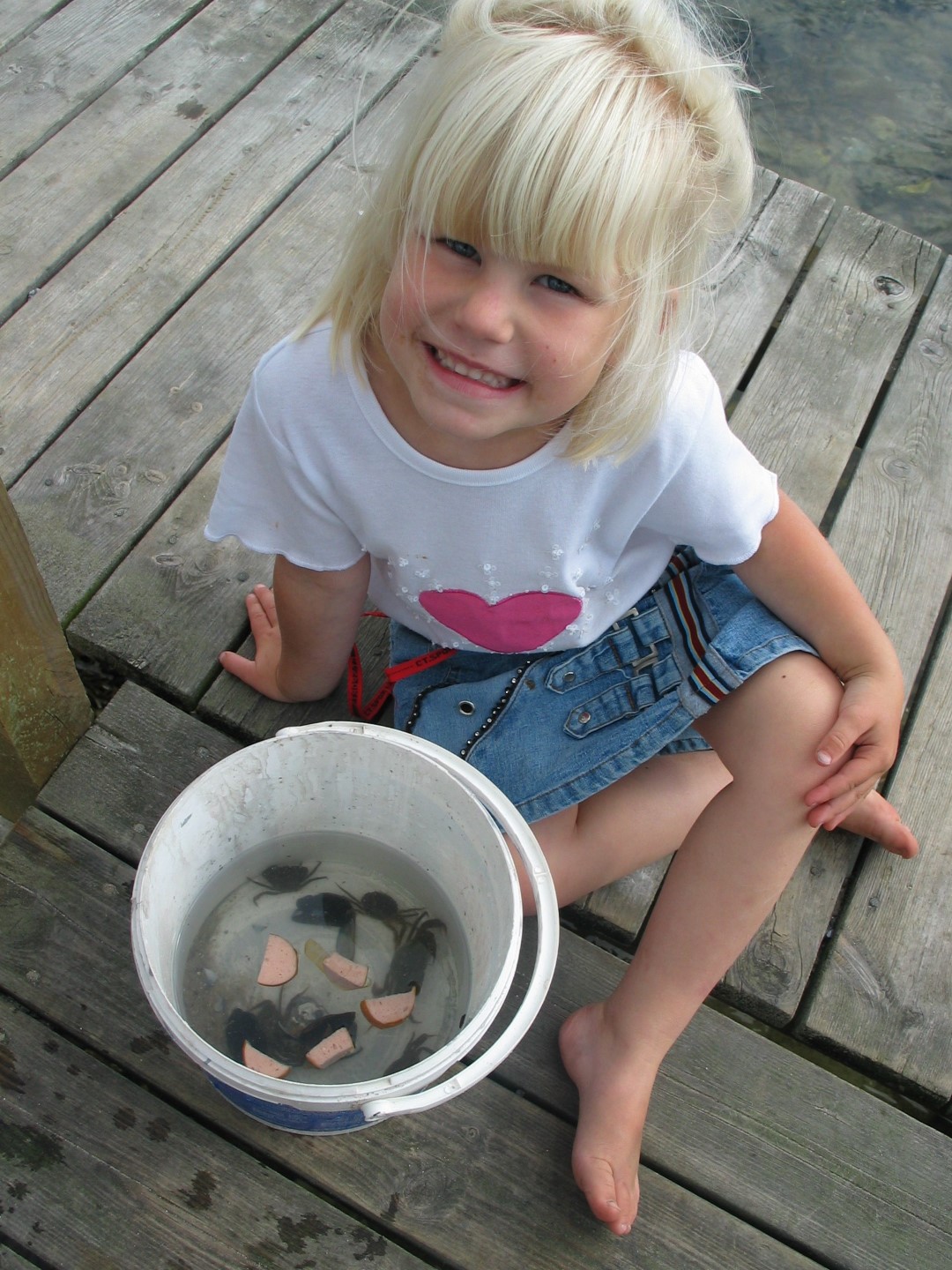 Johanne har fanget krabber
