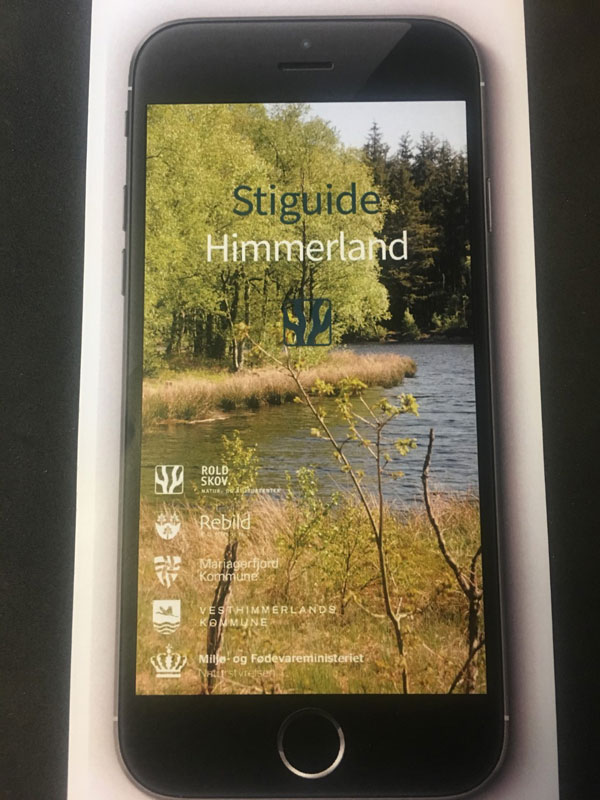 Billede af stiguiden på telefon Billede af stiguiden på telefon