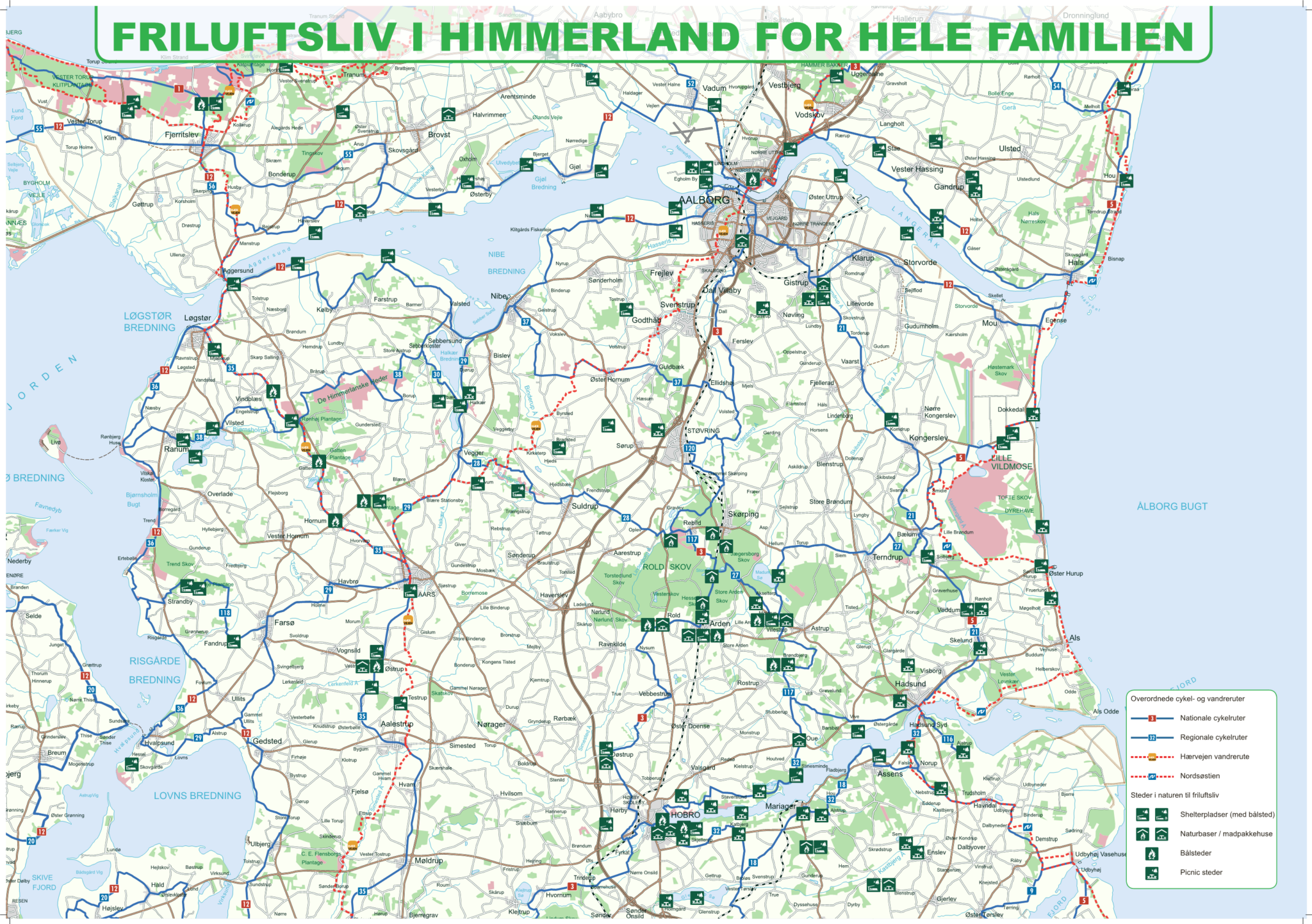 Kort over friluftstilbud shltere, bålsteder, naturbaser mm Kort over friluftstilbud shltere, bålsteder, naturbaser mm